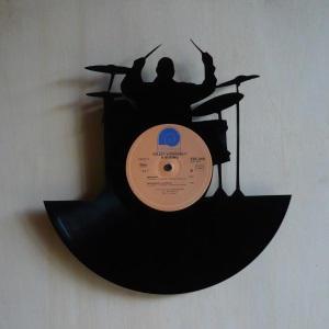 Disque Vinyle découpé objet Décoration Vintage horloge U2